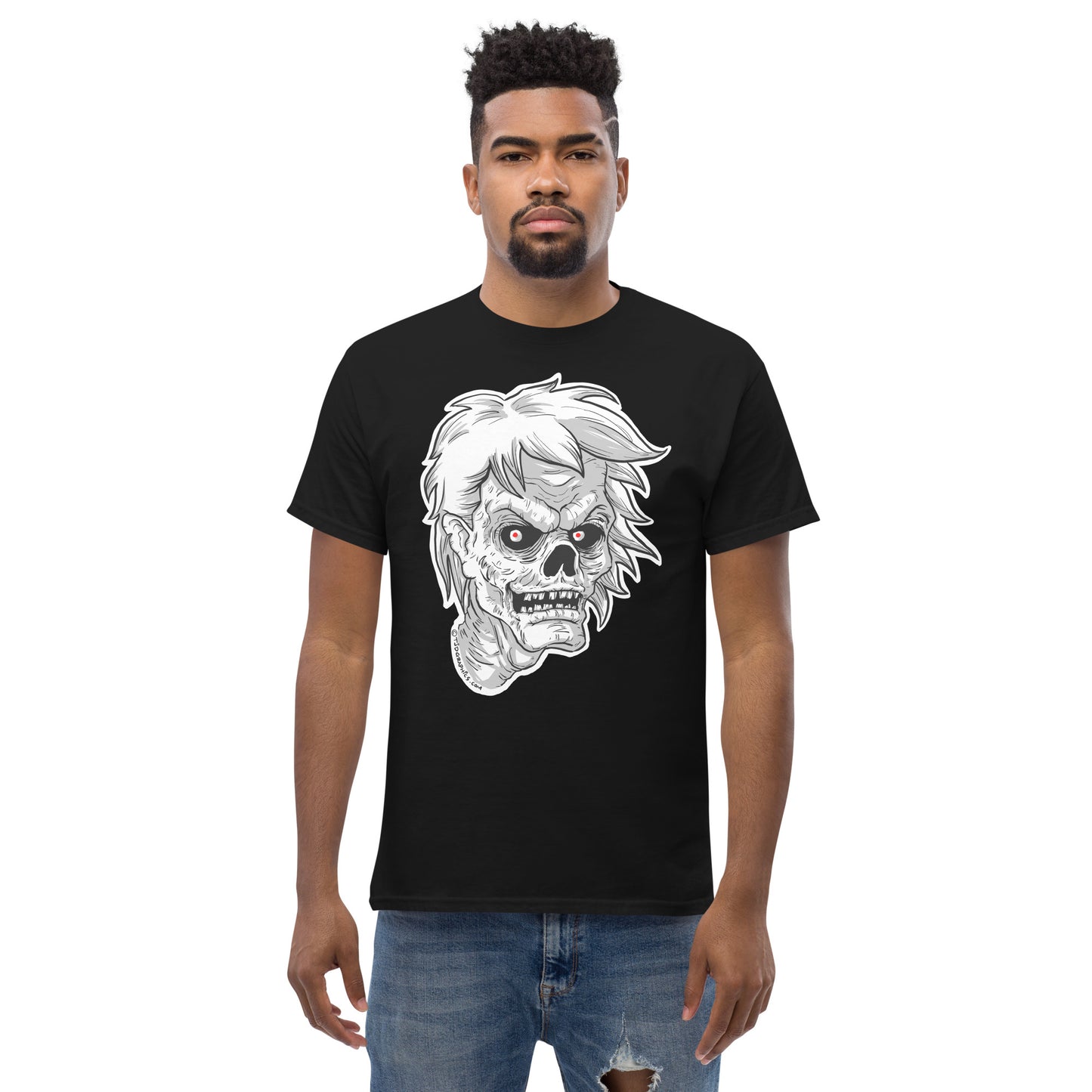 Zombie Head white variant Black Men's classic tee