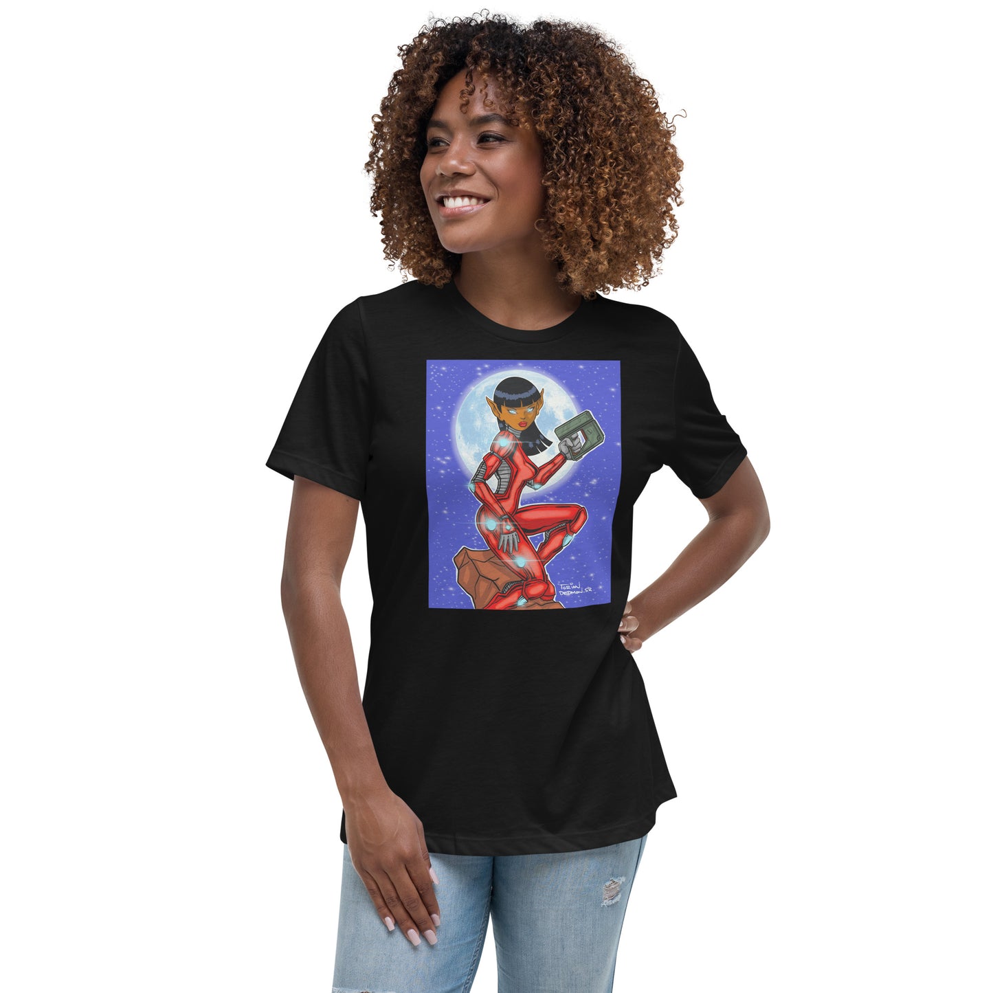 "PlanetTERRA" Black Women's Relaxed T-Shirt