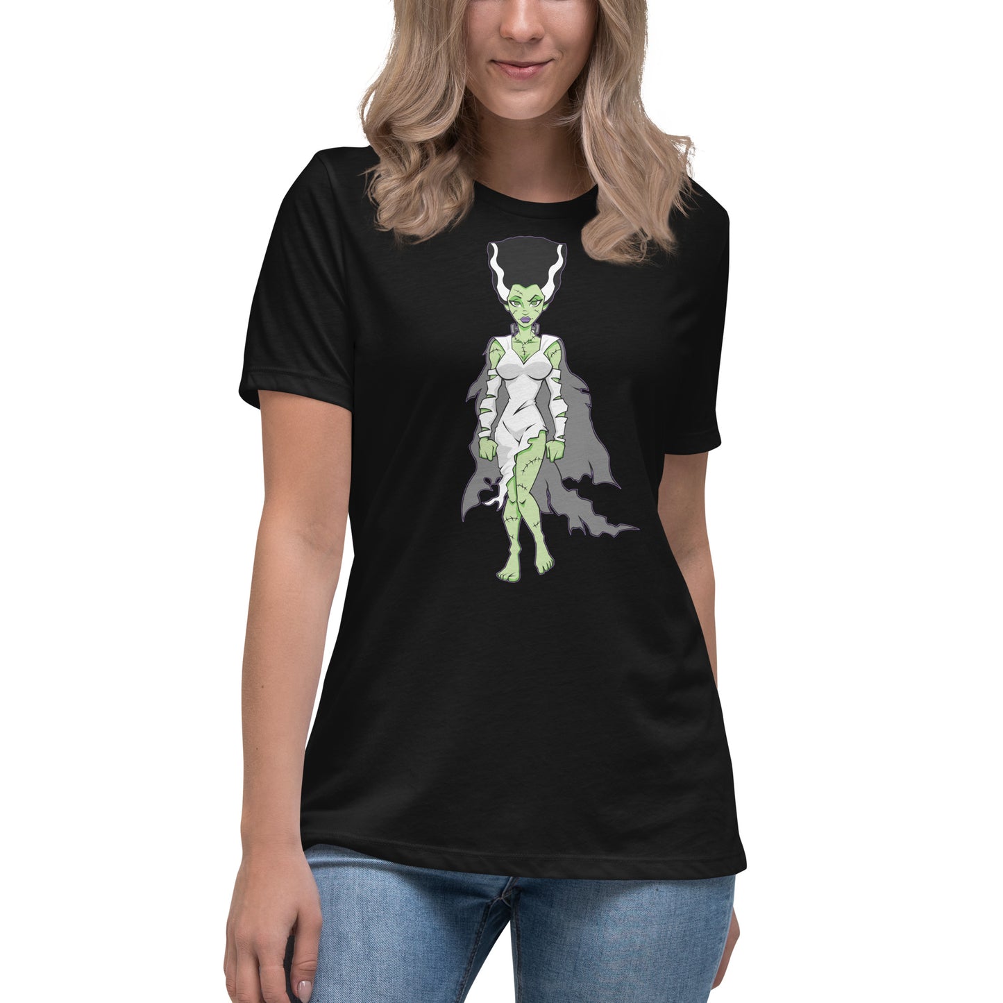 "Bride of Frankenstein!" Black Women's Relaxed T-Shirt